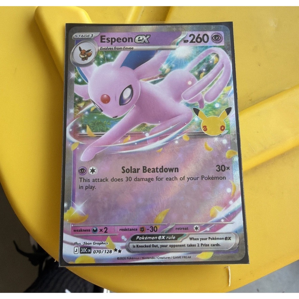 30th Anniversary Celebration Espeon EX Rare 70/128